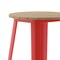 Flash Furniture 23.75 RD Bar Top Table Brown Poly Top/Red Frame JJ-T14623H-60-BRRD-GG - alternate 2
